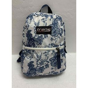 Jansport Backpack Blue Floral Zip Padded Straps Mini Kids